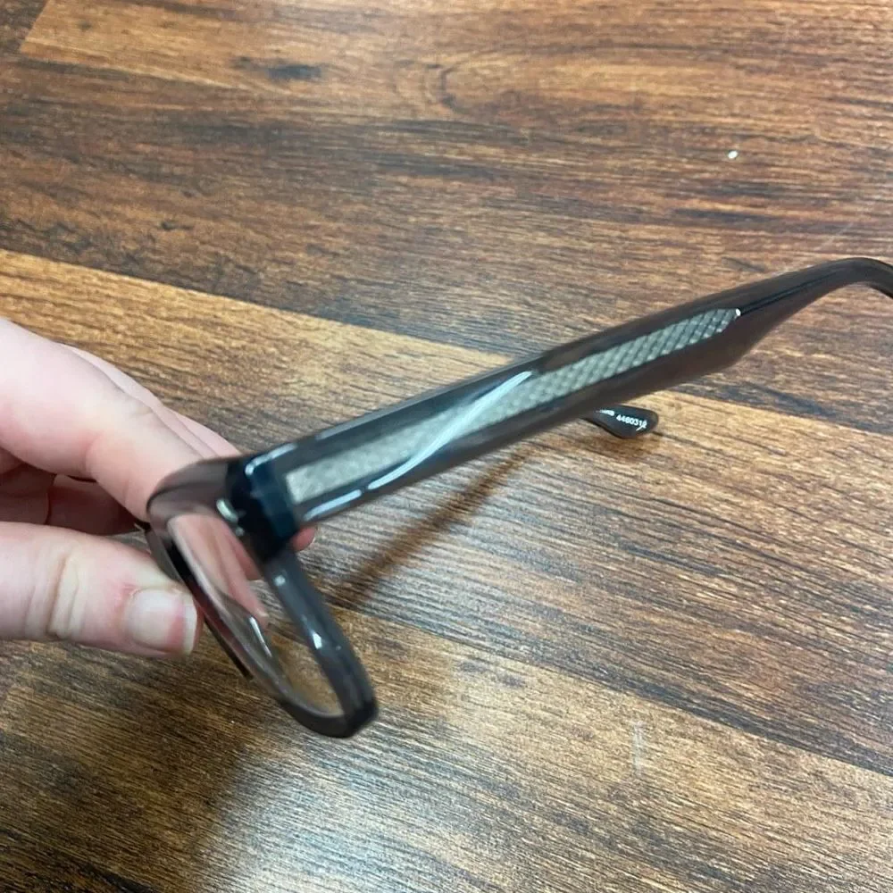 Zenni Unisex Black Square Plastic Rim Prescription Glasses